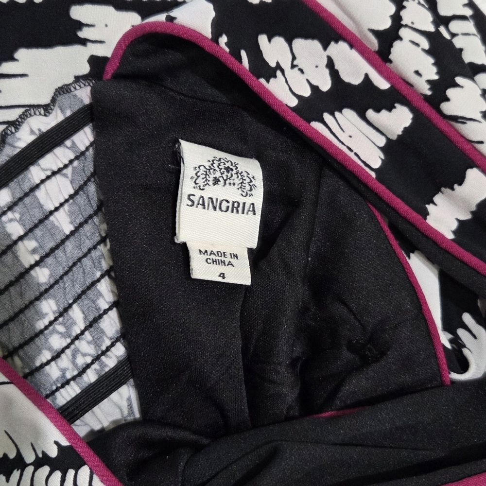 Sangria - B&W Tribal Print Dress - Picture 3 of 10
